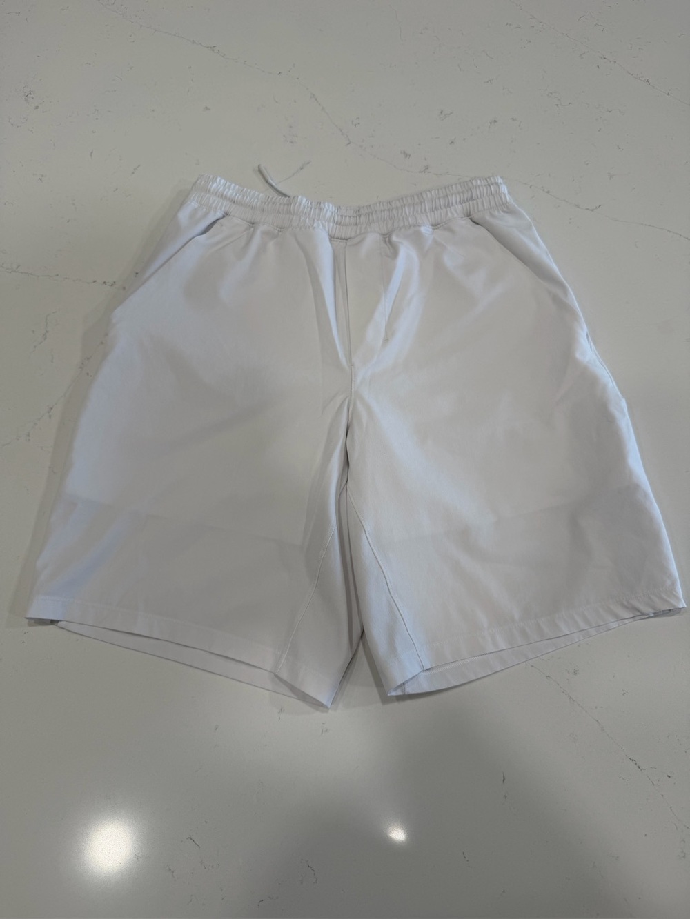 lululemon athletica Men's White Pace Breaker Lined 9” Shorts - Medium